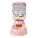 Convenient Hydration Dog Feeder with Plastic Water Bottle - Feeder Pink