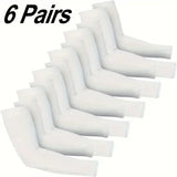 Cooling Compression Arm Sleeves 6 Pairs – UV Protection Sports Gear - baise