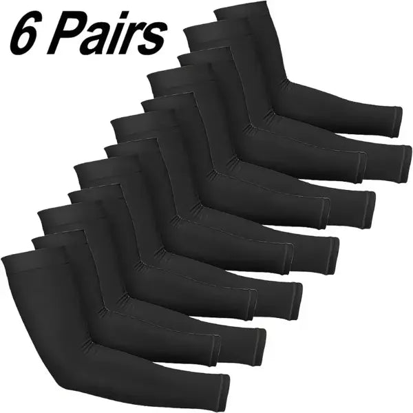 Cooling Compression Arm Sleeves 6 Pairs – UV Protection Sports Gear - heise