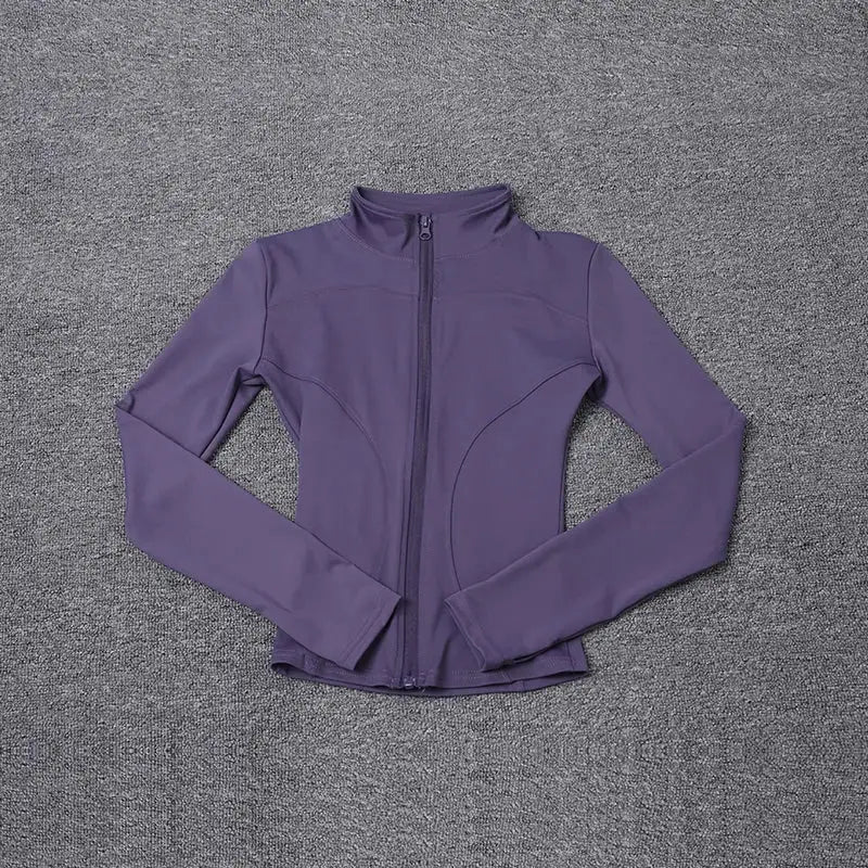 Crazy Seed Junior Womens Knit Jacket Polyester Spandex Material - PURPLE / S