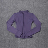 Crazy Seed Junior Womens Knit Jacket Polyester Spandex Material - PURPLE / S