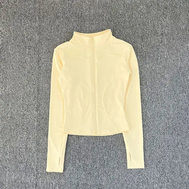 Crazy Seed Junior Womens Knit Jacket Polyester Spandex Material - Yellow / L