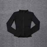 Crazy Seed Junior Womens Knit Jacket Polyester Spandex Material - black / XL