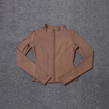 Crazy Seed Junior Womens Knit Jacket Polyester Spandex Material - camel / XXL