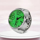 Creative Ring Watch Alloy Circular Dial Fashion Accessory - green