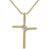Cross Pendant New Simple Necklace Titanium Steel Plating - Gold / 10PCS - None