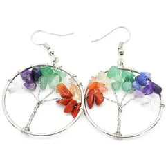 Crystal Tree Earrings Showcasing Nature-Inspired Elegance - Himpall