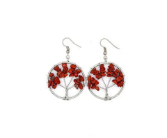 Crystal Tree Earrings Showcasing Nature-Inspired Elegance - Himpall