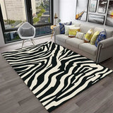 Crystal velvet carpet3D Colorful Zebra Stripe Pattern Carpet Rug for Home Living Room Bedroom Sofa Doormat Decor,kid