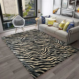 Crystal velvet carpet3D Colorful Zebra Stripe Pattern Carpet Rug for Home Living Room Bedroom Sofa Doormat Decor,kid