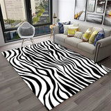 Crystal velvet carpet3D Colorful Zebra Stripe Pattern Carpet Rug for Home Living Room Bedroom Sofa Doormat Decor,kid