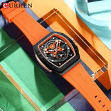 CURREN Brand Quartz Wristwatches Silicone Luminous Hands Casual Style
