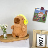 Cute Capybara Toy Head Cover and Soft Couple Keychain Pendant - Gold