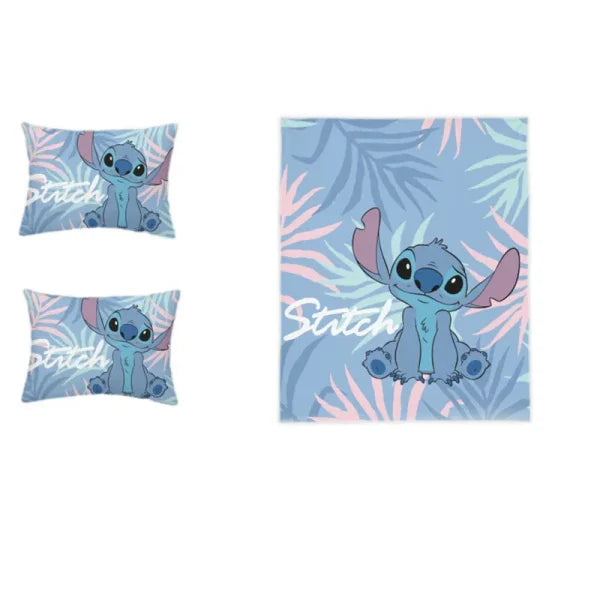 Cute Stitch Cartoon Duvet Cover - 3D Anime Kids Bedding Set - Himpall