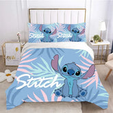 Cute Stitch Cartoon Duvet Cover - 3D Anime Kids Bedding Set - Himpall