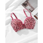 Diana Rose Leopard print Push Up Bra For Women With steel ring B Cup Bra Lady’s Underwear High Quality