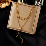 316L Stainless Steel Butterfly Necklace for Women - N2027