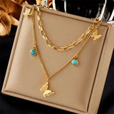 316L Stainless Steel Butterfly Necklace for Women - N2021
