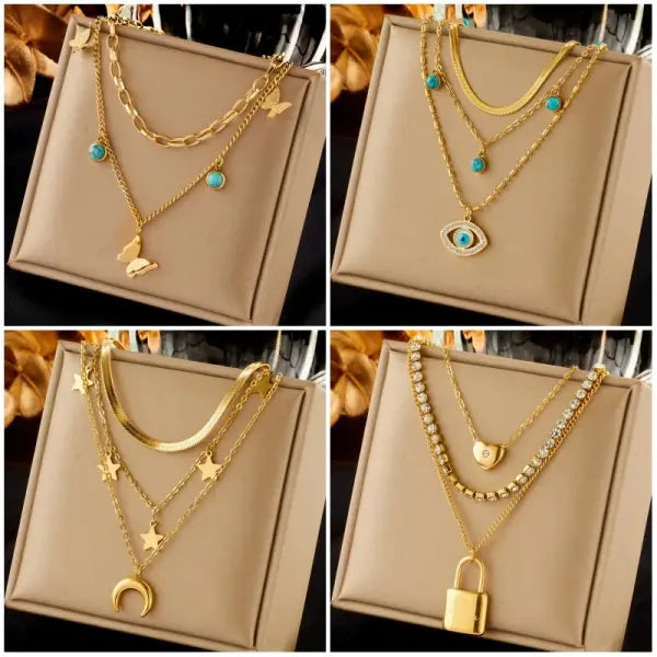 316L Stainless Steel Butterfly Necklace for Women