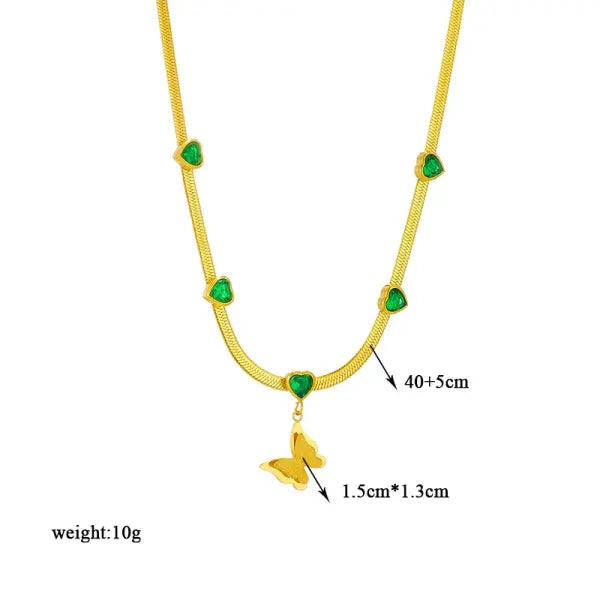 316L Stainless Steel Butterfly Necklace for Women