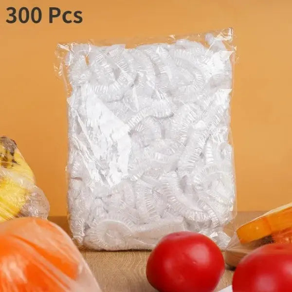 Disposable Food Cover Saran Wrap Bowel Cover Food Grade Fresh-keeping Plastic Bag Kitchen Storage Accessories - 300pcs