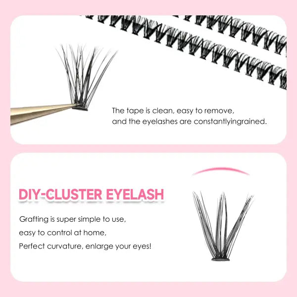 200 PCS Clusters DIY Lashes Extension Kit with Bond and Seal