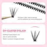 200 PCS Clusters DIY Lashes Extension Kit with Bond and Seal