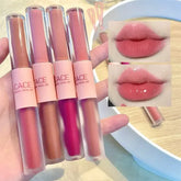 Double End Lip Glaze Full Gloss Mirror And Matte Velvet Long Term Color And Moisture Lip Gloss Anti Stain Cosmetic Lip