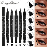 Dragon Ranee Double-Head Star Seal Eyeliner – Waterproof, Non-Smudging, Heart Plum Embellished Eye Tail Eyeliner for Novices - Himpall