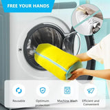 Durable Shoe Washing Machine Bag for All Shoe Types-Yellow with Blue Zipper,Ideal for Sneakers and Casual Shoes,Laundry