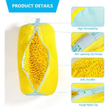 Durable Shoe Washing Machine Bag for All Shoe Types-Yellow with Blue Zipper,Ideal for Sneakers and Casual Shoes,Laundry