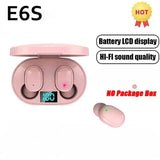 E6S Earbuds Noise Cancelling True Wireless Connectors - pink