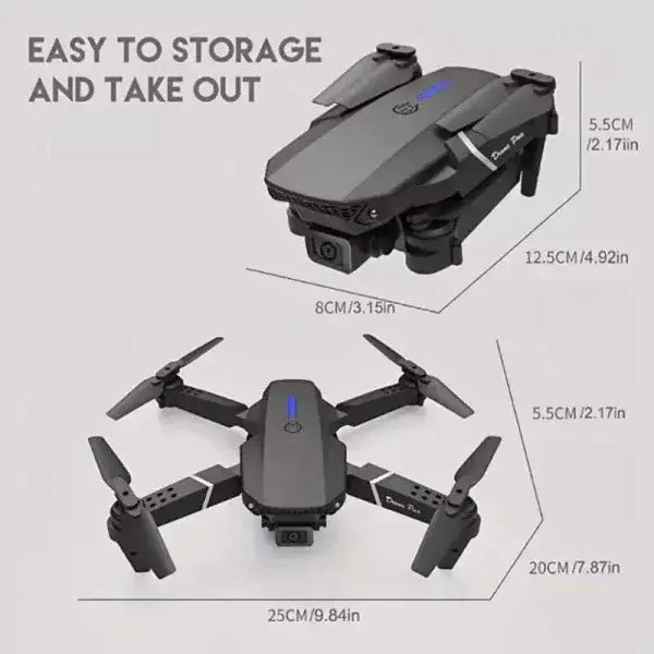 E88Pro RC Drone with Dual HD Camera and Altitude Hold Mode