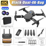 E88Pro RC Drone with Dual HD Camera and Altitude Hold Mode - Black-Dual-4K-Bag