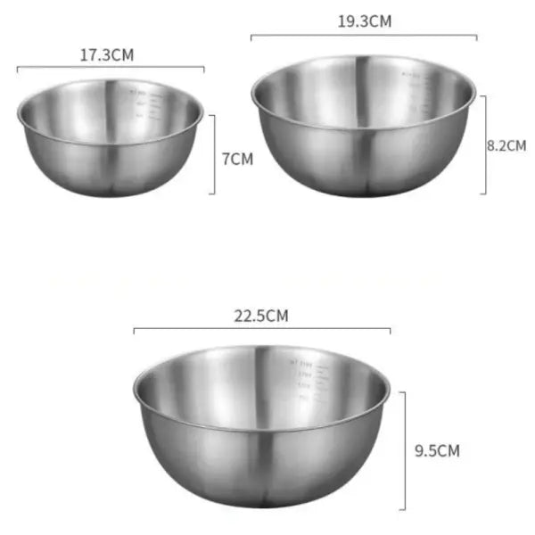 Eco-Friendly Stainless Steel Bowl - 3 Sizes