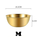 Eco-Friendly Stainless Steel Bowl - Golden M 1pc