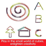 Colorful electric domino train educational toy in spiral patterns