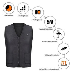 Electric Heated Vest for Outdoor Riding Skiing and Fishing Activities - Himpall