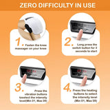 Cordless Electric Knee Massager - Adjustable Heat & Vibration - white / United States
