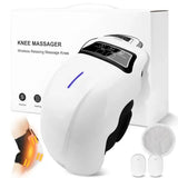 Cordless Electric Knee Massager - Adjustable Heat & Vibration - white / United States