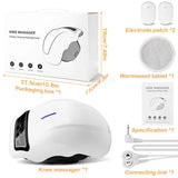 Cordless Electric Knee Massager - Adjustable Heat & Vibration - white / United States
