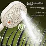 Electric Spray Air Massage Comb Essential Oil Hair Brush Anti-static Care - None