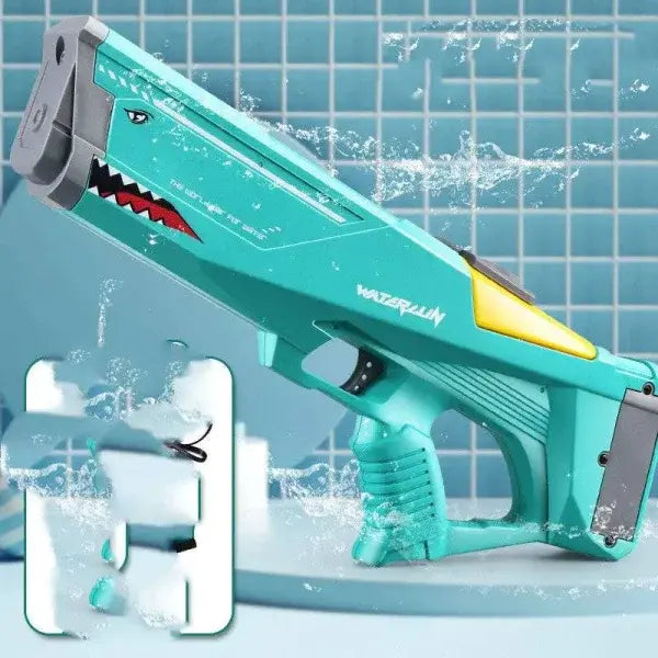 Electric Water Gun for High-Pressure Fun in Summer Water Games - Gun Green - Water Gun Toys