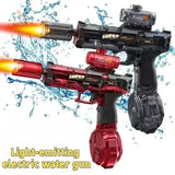 Outdoor Beach Water Gun with Light Sprays for High-Speed Combat - black-D