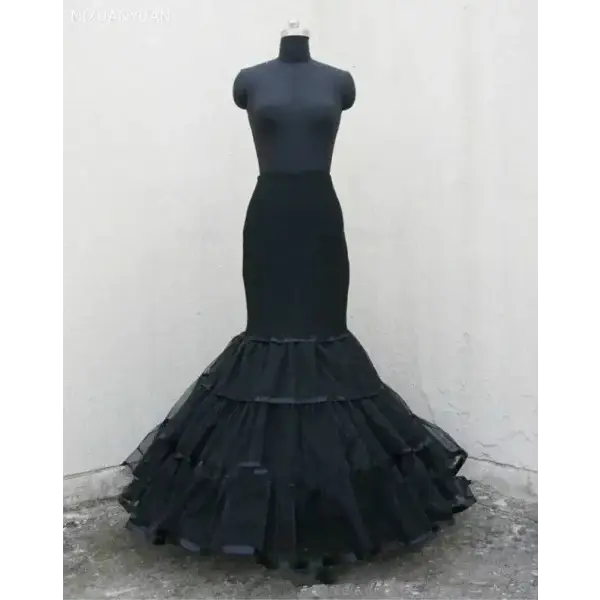 Elegant Black Bridal Petticoat for Mermaid Gowns - Himpall