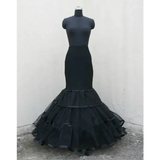 Elegant Black Bridal Petticoat for Mermaid Gowns