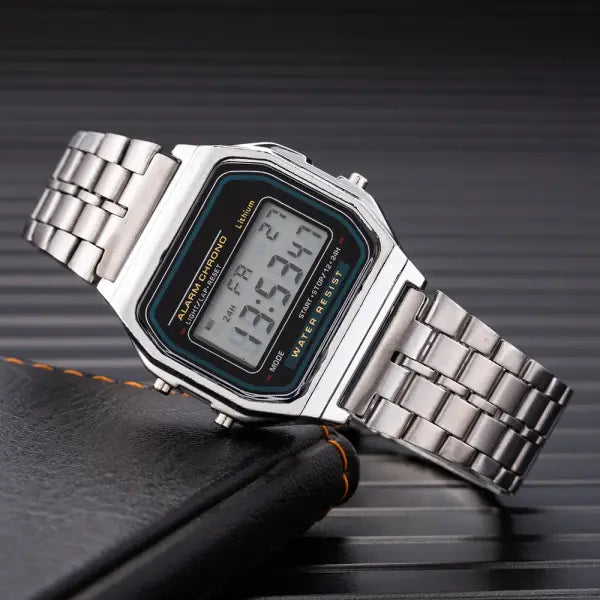 Elegant Digital Watch with Bracelet Clasp for Women and Men
