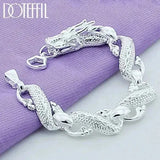 Elegant Dragon Cuff Bracelet in 925 Sterling Silver Jewelry
