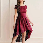 Elegant One Shoulder Lace Dress for Women's Fashion - Himpall