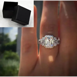 Elegant Simulation Diamond for Special Moments Princess Ring - Platinum / 9